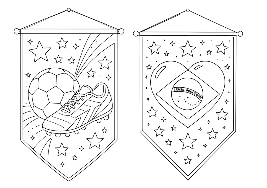 Bandeirinhas da copa do mundo para colorir e imprimir para imprimir e colorir - imagem 4